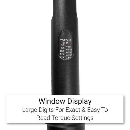 Daytona DL12TW60NMWT 1/2" Drive 580mm Long Handle Window Type Torque Wrench 50-330NM – image 2