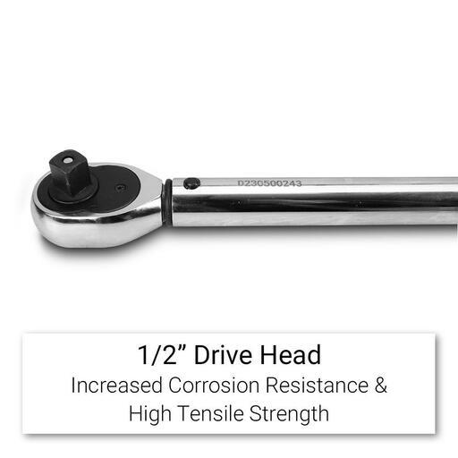 Daytona DL12TW60NMWT 1/2" Drive 580mm Long Handle Window Type Torque Wrench 50-330NM – image 4