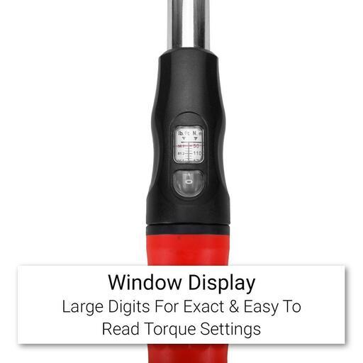 Daytona D12TW60NMWT 1/2" Drive 560mm Window Type Torque Wrench 50-330NM – image 2