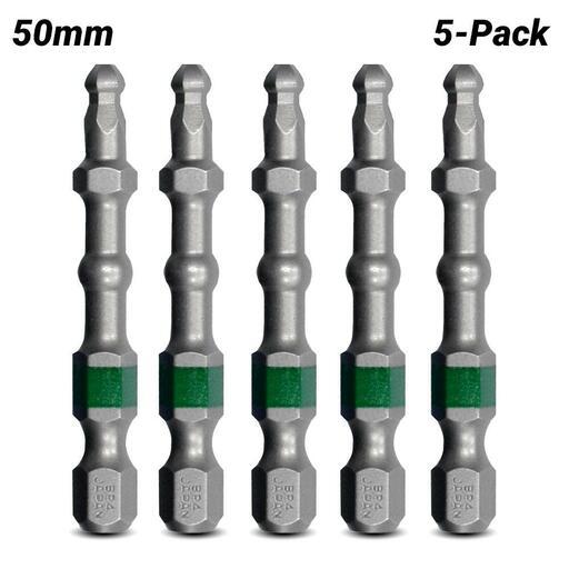 Xtorque XBP4HX50 5-Pack HEX 4 Ball Point 50mm Driver Bit Set
