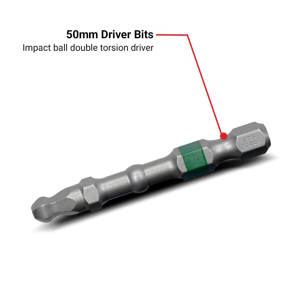 Xtorque XBP5HX50 5-Pack HEX 5 Ball Point 50mm Driver Bit Set – image 3