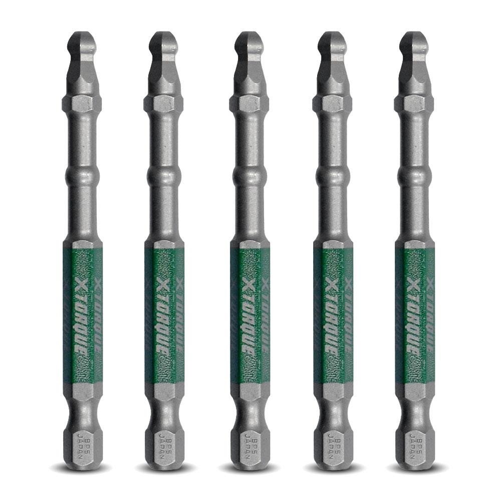 Xtorque XBP5HX75 5-Pack HEX 5 Ball Point 75mm Driver Bit Set – image 2