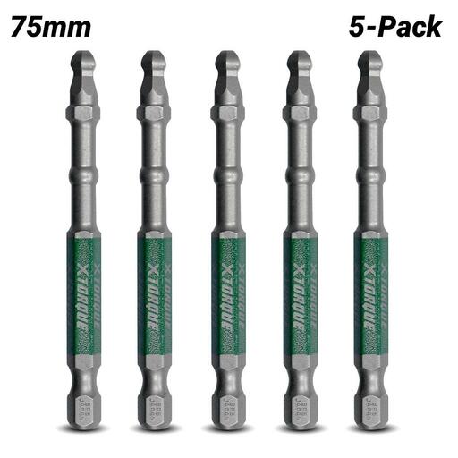 Xtorque XBP4HX50 5-Pack HEX 4 Ball Point 50mm Driver Bit Set