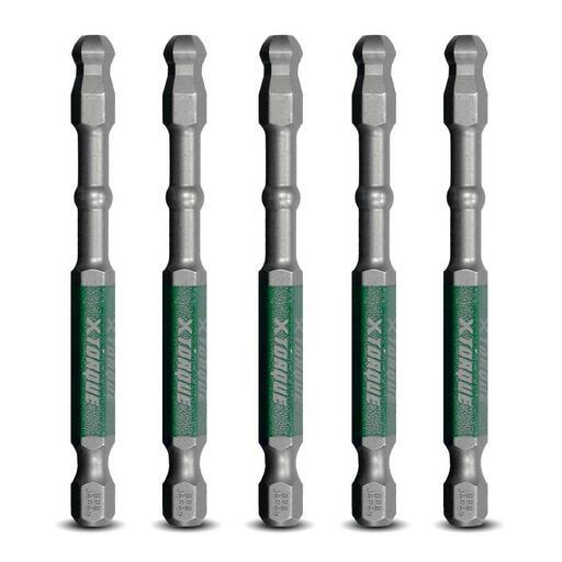 Xtorque XBP6HX75 5-Pack HEX 6 Ball Point 75mm Driver Bit Set – image 2