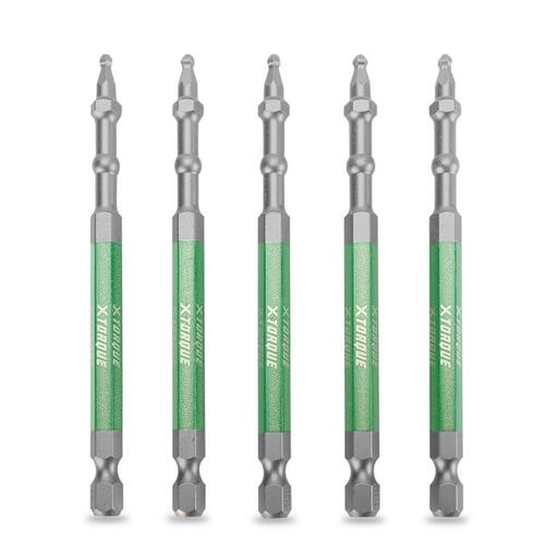 Xtorque XBP3HX100 5-Pack HEX 3 Ball Point 100mm Driver Bit Set – image 2