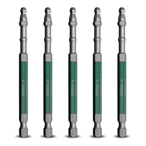Xtorque XBP5HX100 5-Pack HEX 5 Ball Point 100mm Driver Bit Set – image 2