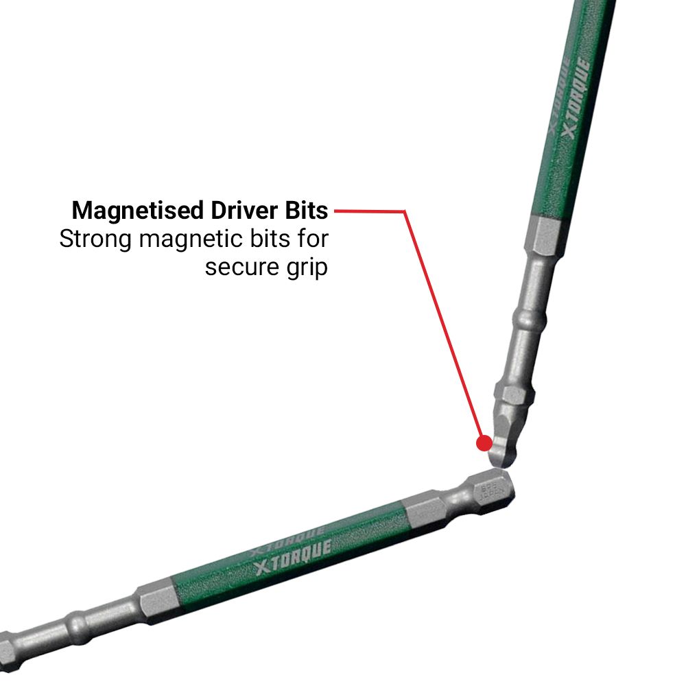 Xtorque XBP5HX100 5-Pack HEX 5 Ball Point 100mm Driver Bit Set – image 6
