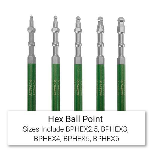 Xtorque XASSHX100 5pce HEX Assorted Ball Point 100mm Driver Bit Set – image 5