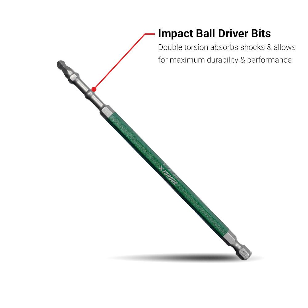 Xtorque XBP5HX150 5-Pack HEX 5 Ball Point 150mm Driver Bit Set