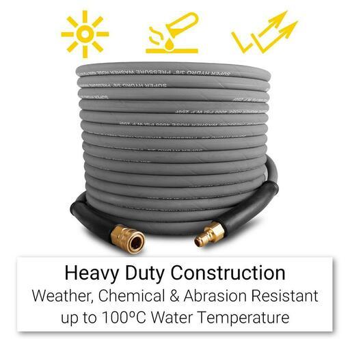 Super Hydro SHWH20 20m 3/8" High Pressure Wire Braided Hose – image 5