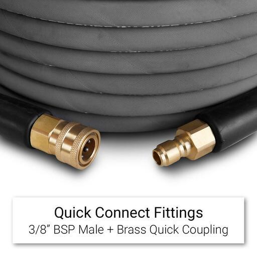Super Hydro SHWH20 20m 3/8" High Pressure Wire Braided Hose – image 3