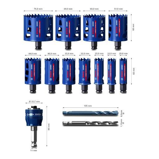 Bosch 2.608.900.448 EXPERT 14pce Tough Material Hole Saw Set – image 4