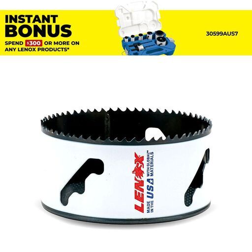 Lenox 3007272L 114mm (4-1/2") Speed Slot Bi-Metal Hole Saw 