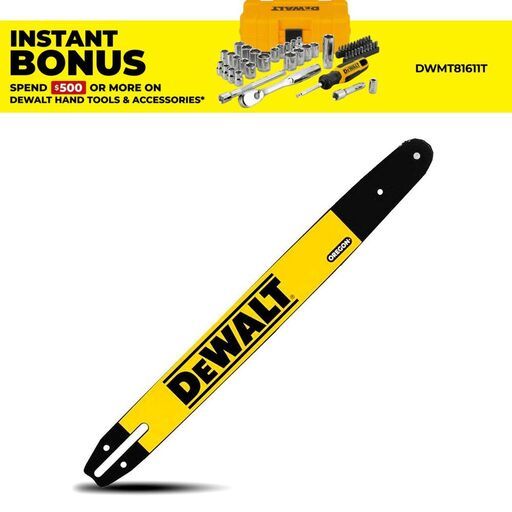 DeWalt DT20687-QZ 450mm (18") Chainsaw Replacement Bar to suit DCMCS574