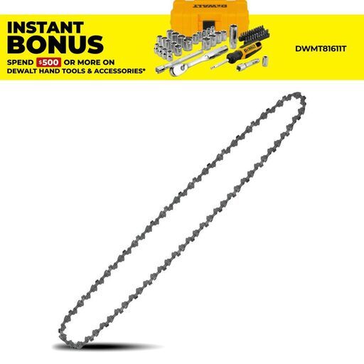 DeWalt DT20690-QZ 500mm (19") Chainsaw Replacement Chain to Suit DCMCS575