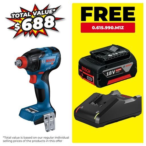 Bosch GDX 18V-210 C (0.615.990.N1R) 18V Li-ion Cordless Brushless 210Nm Impact Driver & Wrench - Skin Only