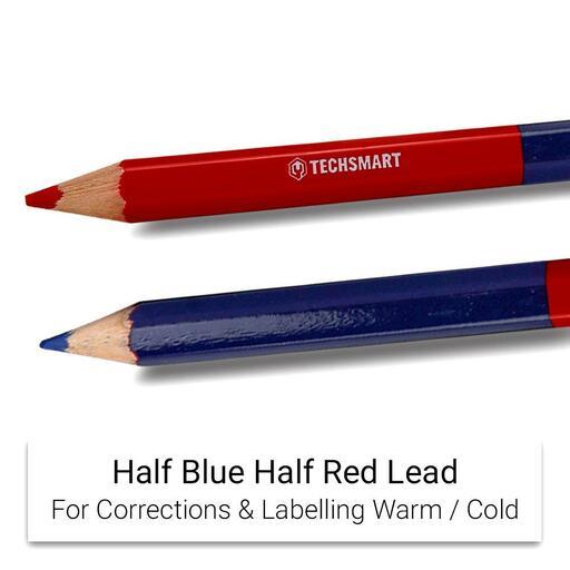 Techsmart TPEN12 12-Pack 176mm Red / Blue Carpenter Pencils – image 4