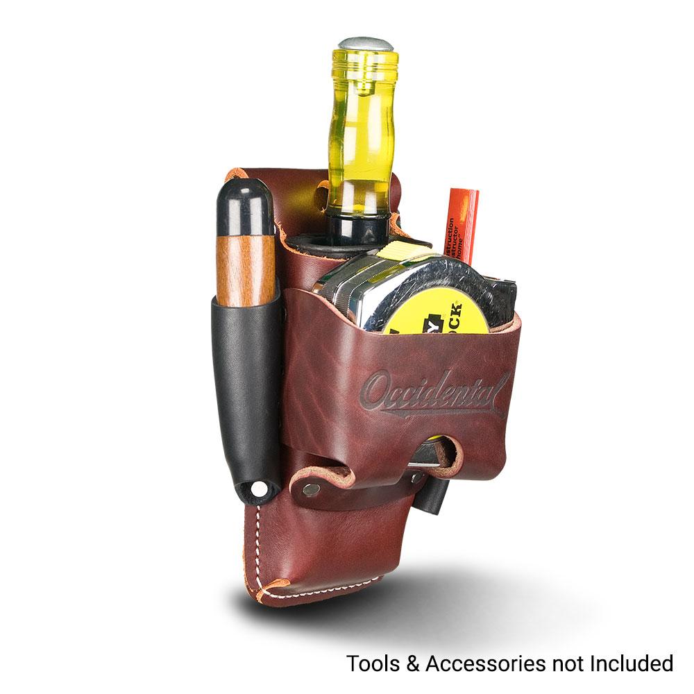 Occidental Leather 9511 Clip-On Deep Tool Pouch – Fastener Accessory, Made In USA