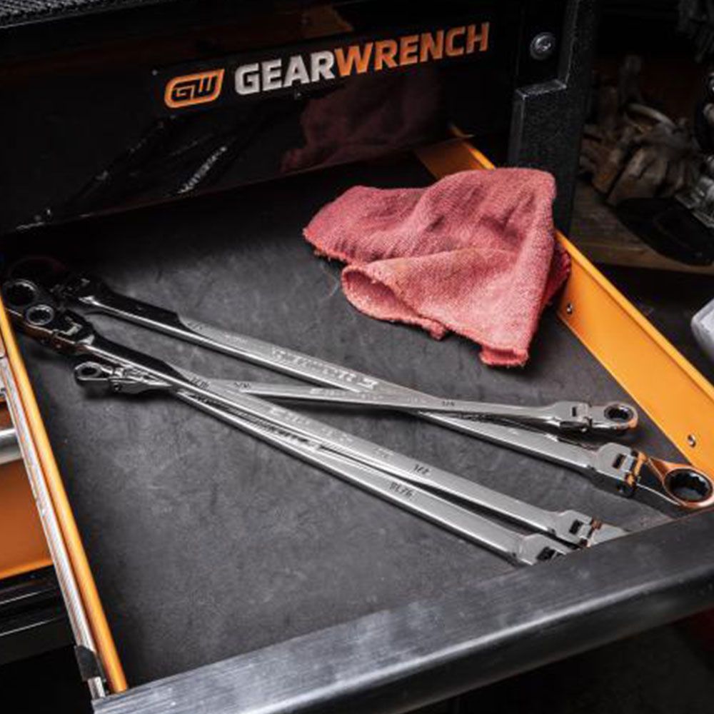 GEARWRENCH 86831 4 Pce 90-Tooth 12 Point SAE GearBox Double Flex Ratcheting Wrench Set – image 4