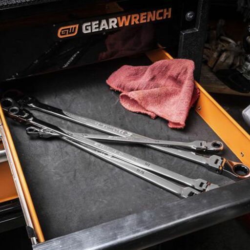 GEARWRENCH 86831 4 Pce 90-Tooth 12 Point SAE GearBox Double Flex Ratcheting Wrench Set – image 4