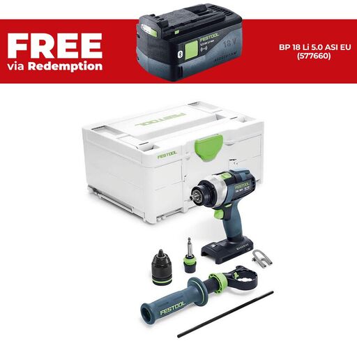 Festool TDC 18/4 I-Basic (575601) 18V Li-ion Brushless Cordless 4 Speed Drill Basic in Systainer - Skin Only