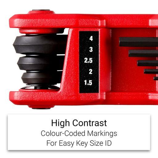 Milwaukee 48222182 8pce Metric Folding Hex Key Set – image 11