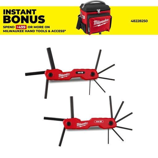 Milwaukee 48222183 17pce Metric/SAE Folding Hex Key Set