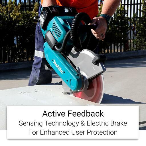 Makita CE002GZ01 80V Max (40V x 2) Li-ion Cordless Brushless 355mm (14") AWS Dry Power Cut Concrete Saw - Skin Only – image 2
