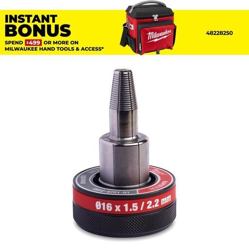 Milwaukee FPXPH16I14 16mm PEX Expander Head with Rapid Seal suits M12FPXP