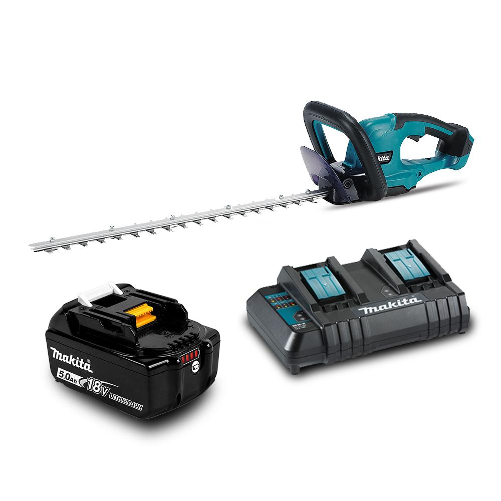 Makita DUH507CT 18V 5.0Ah Li-ion Cordless 500mm (20") Hedge Trimmer Kit