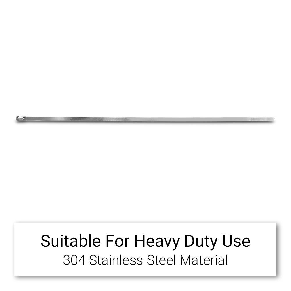 Fixed Fasteners FSSC300 10-Pack 4.6mm x 300mm Stainless Steel Cable Ties – image 2