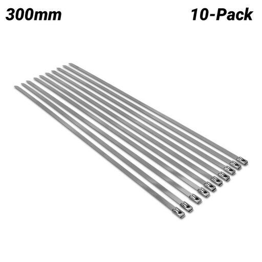 Fixed Fasteners FSSC300 10-Pack 4.6mm x 300mm Stainless Steel Cable Ties