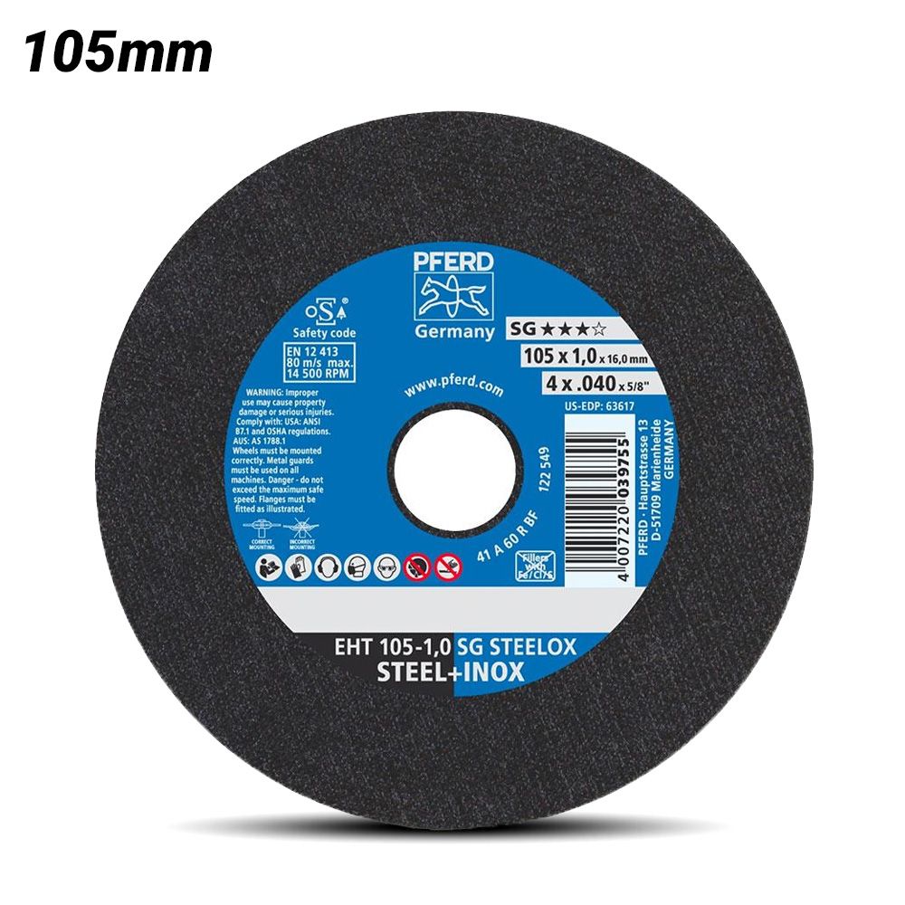 PFERD 69121043 105mm (4") Ultra-Thin Premium-Inox Stainless Steel Cut-Off Wheel – image 1