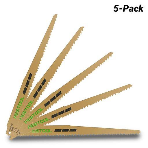Festool HSR 230/4.3 BI/5 (577487) 5-Pack 205mm x 19mm Universal Wood Reciprocating Saw Blade