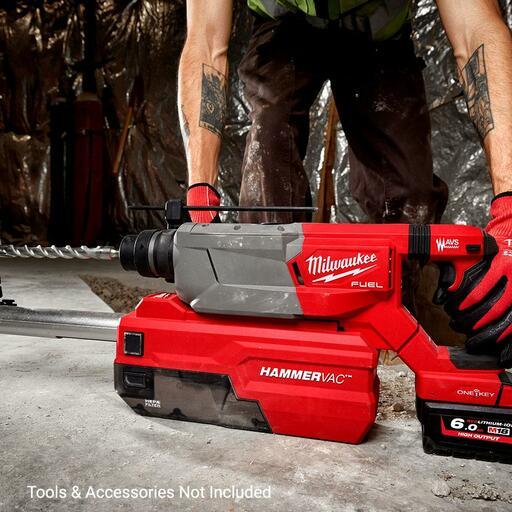 Milwaukee M18FDDEL32-0 18V Li-ion Cordless Fuel HAMMERVAC 32mm HEPA Filter Dedicated Dust Extractor - Skin Only – image 9