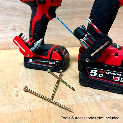 StealthMounts BH-M18-45-RED M18 Milwaukee 2-Pack 45º Magnetic Red Drill Bit Holder – image 4