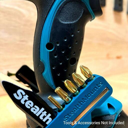 StealthMounts BH-MK-4590-BLU Makita CXT, LXT & GXT 2pce 90º & 45º Magnetic Drill Bit Holder – image 4