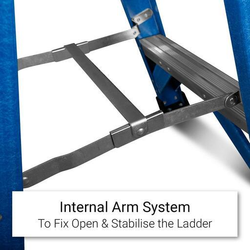 Climbrite CDSTEP2 0.9m 2 Step Fiberglass Double Sided Ladder – image 5