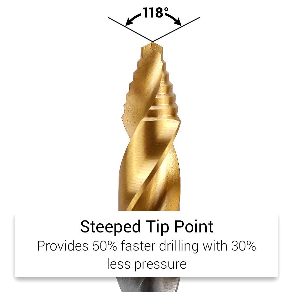 Xtorque XP10PK8MM Platinum 10-Pack 8mm x 114mm HSS M2 Sharkstep Drill Bits Set – image 2