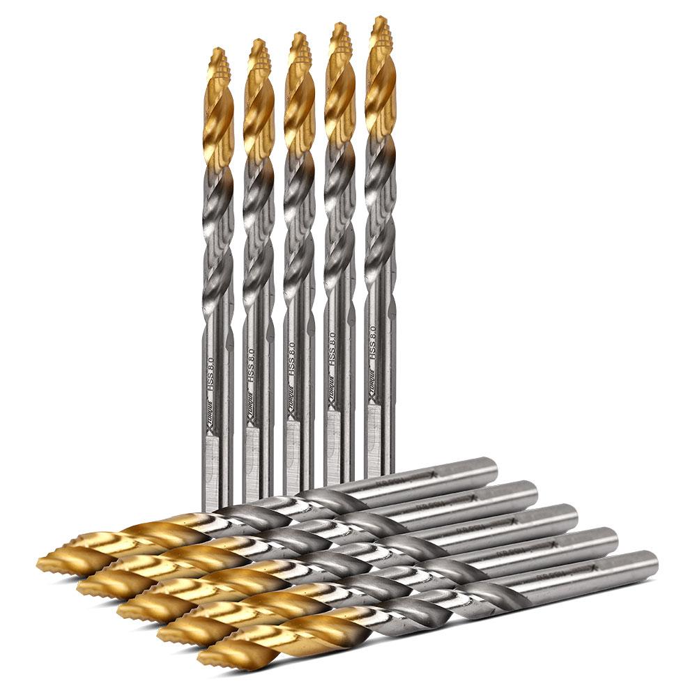 Xtorque XP10PK8MM Platinum 10-Pack 8mm x 114mm HSS M2 Sharkstep Drill Bits Set – image 5