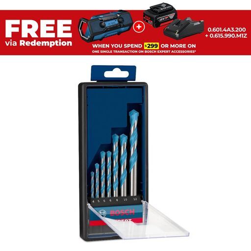 Bosch 2.608.900.647 EXPERT 7pce Multi Construction Drill Bit Set