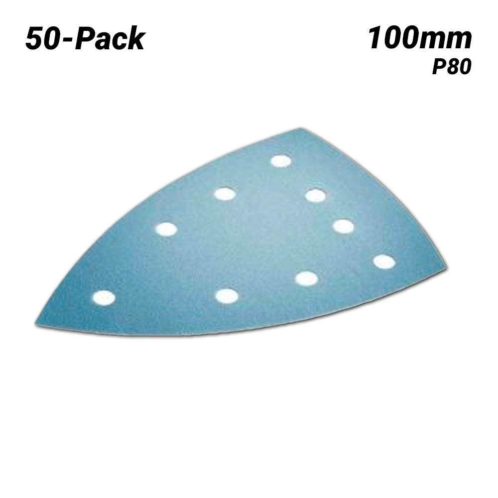 Festool STF DELTA/9 P80 GR/50 (577544) 50-Pack 100mm (4") P80 Granat Abrasive Sheets – image 1