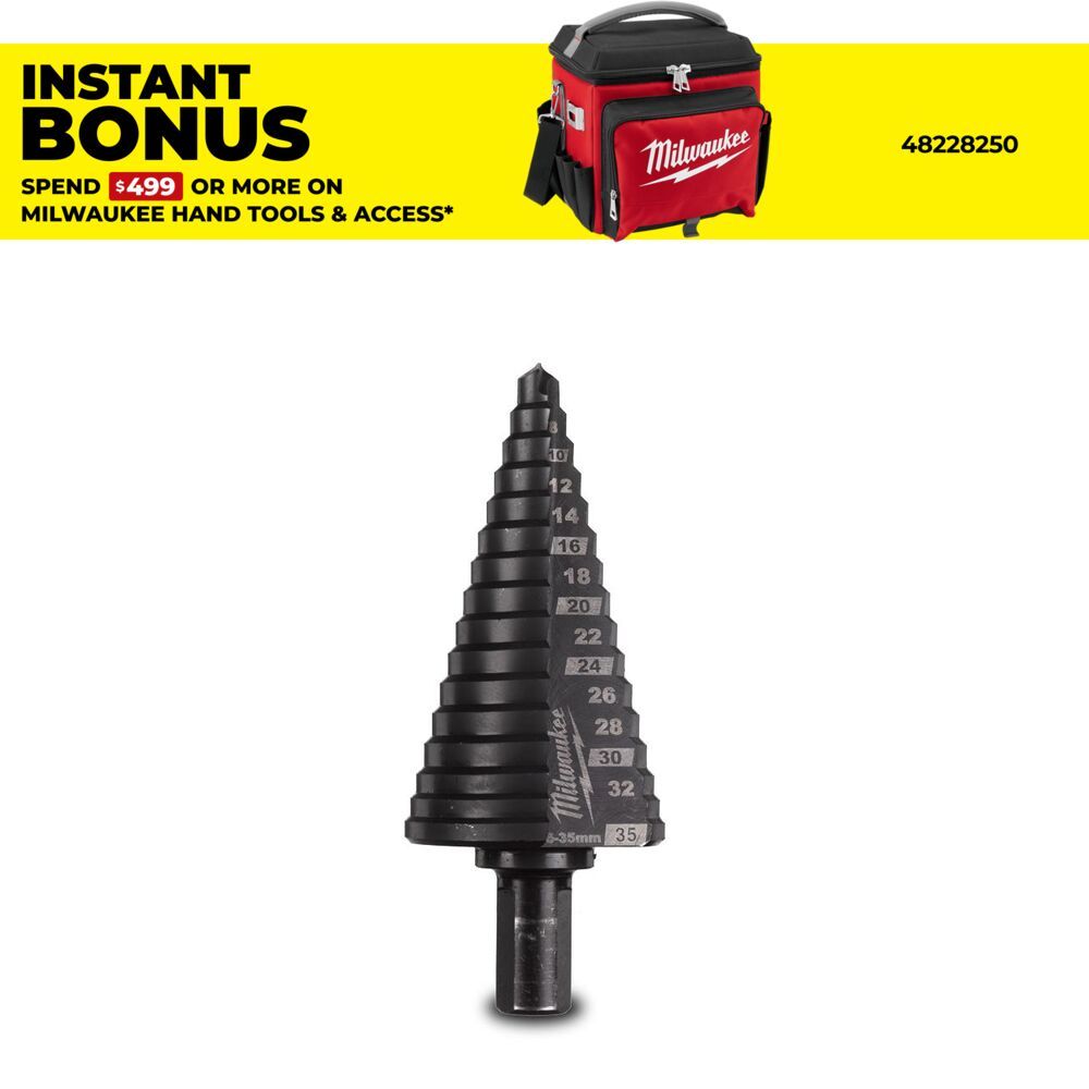 Milwaukee 48899395 6mm - 35mm M35 Cobalt AlCrN Step Drill Bit – image 1