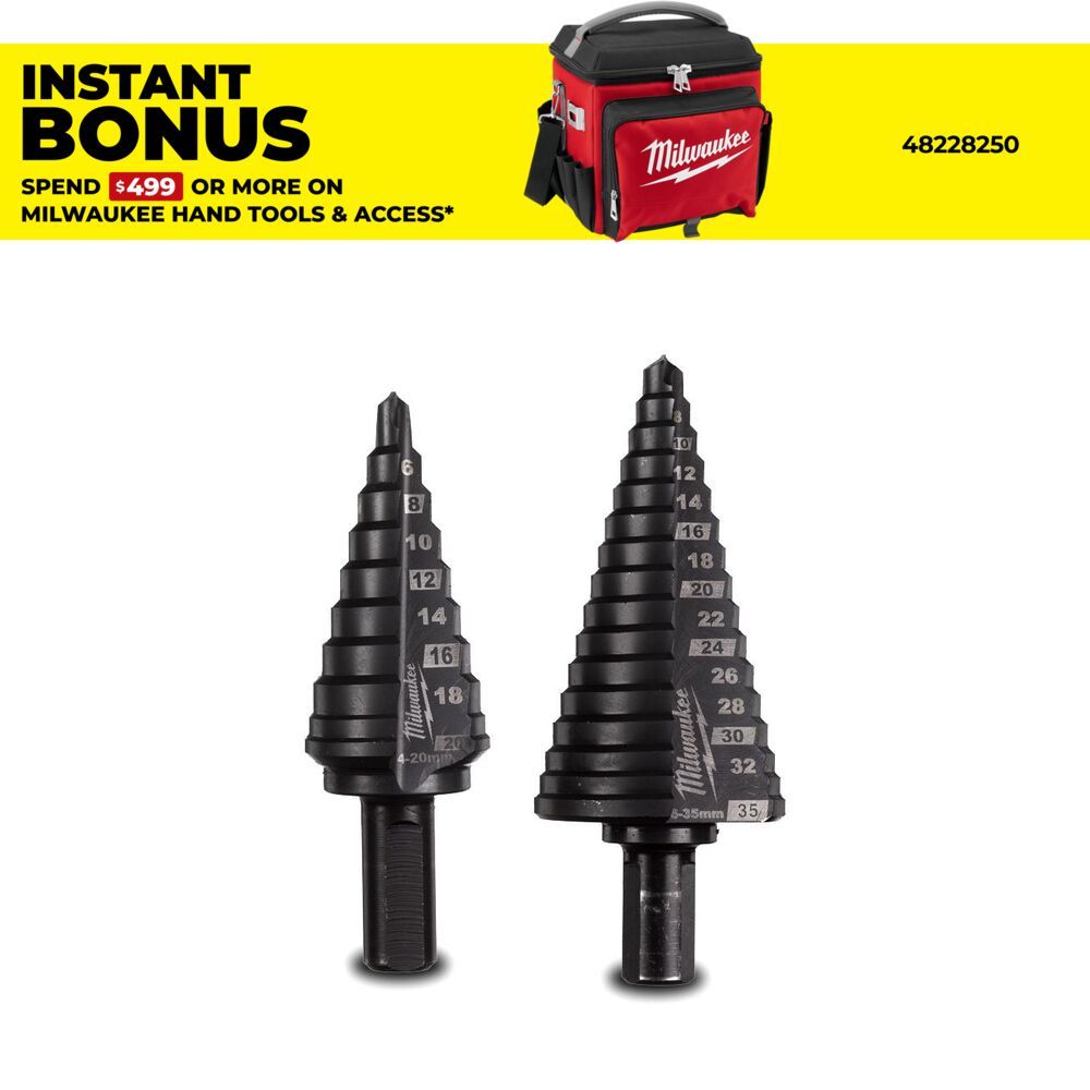 Milwaukee 48899398 2pce M35 Cobalt AlCrN Step Drill Bit Set – image 1