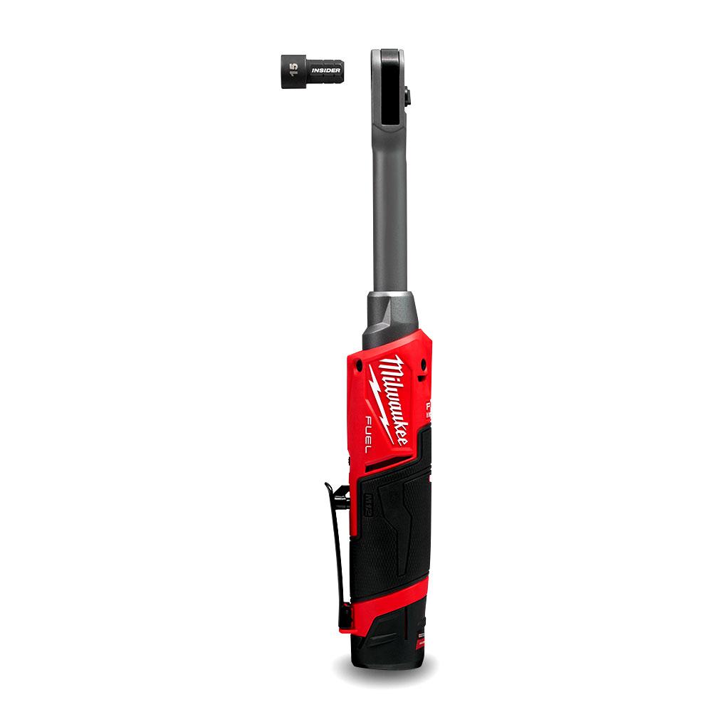 Milwaukee M12FPTR0 12V Li-ion Cordless Fuel INSIDER Extended Reach Pass-Through Ratchet with Accessories - Skin Only – image 6