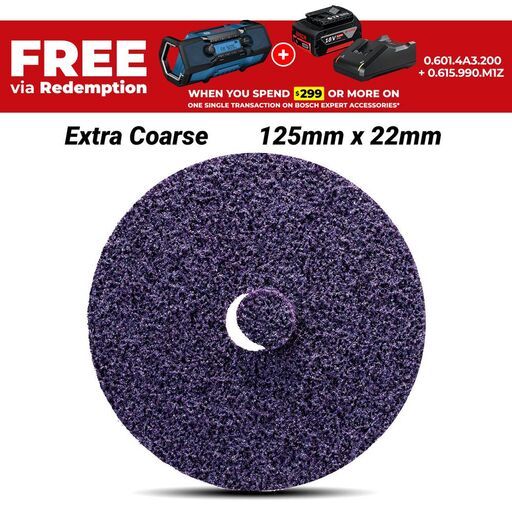Bosch 2.608.901.268 EXPERT N477 125mm x 22mm SCM Extra Coarse Disc For Angle Grinders