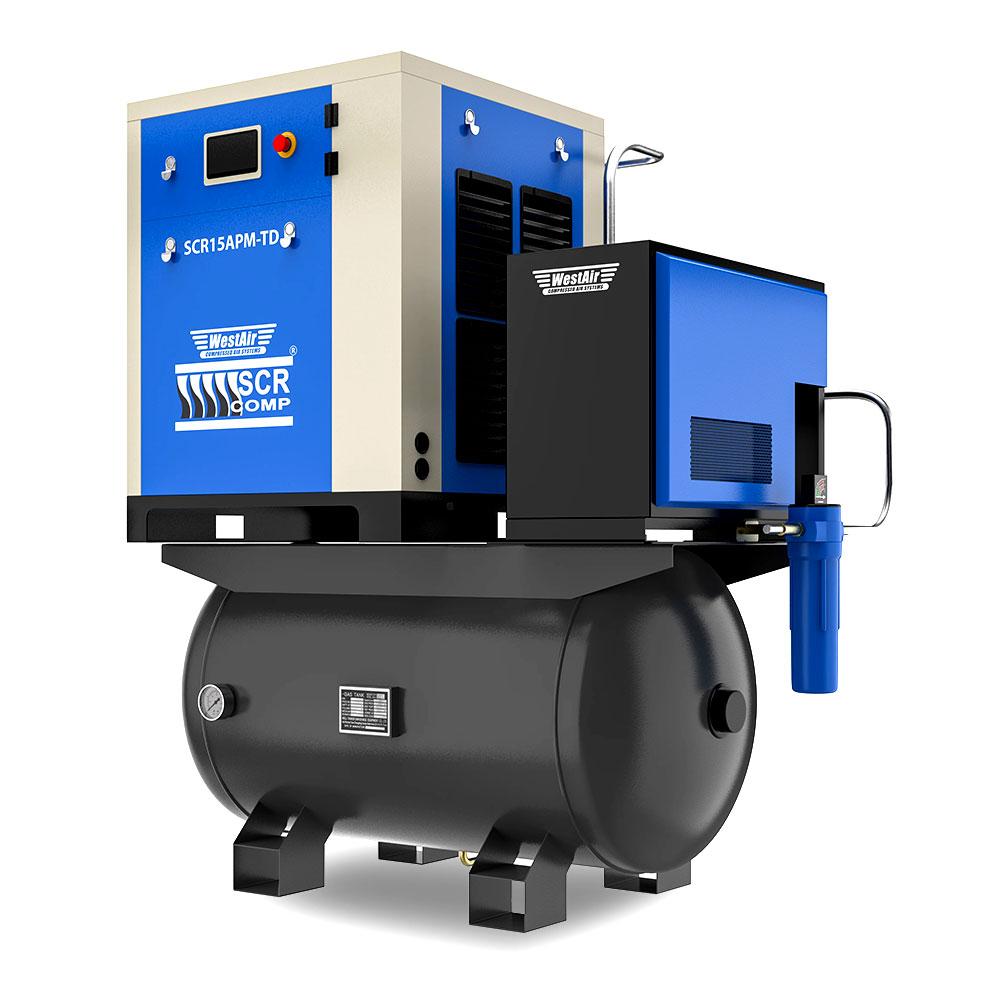 WestAir Compressors SCR15 APM TD 11kW (15HP) Variable Speed Drive Rotary Screw Compressor with