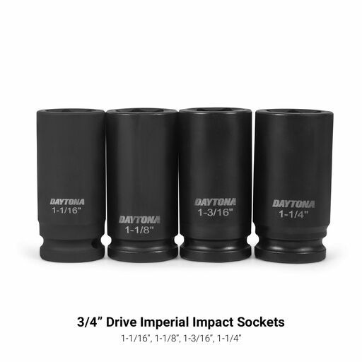 Daytona DIS834I 8pce 3/4" Deep Impact 1-1/16"-1-1/2" Imperial CR-MO Socket Set – image 4