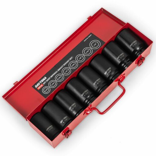 Daytona DIS834I 8pce 3/4" Deep Impact 1-1/16"-1-1/2" Imperial CR-MO Socket Set – image 2