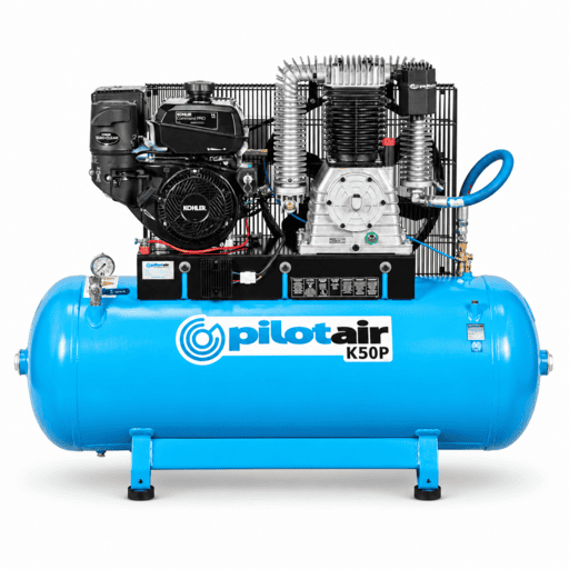 Pilot Air K50P 10kW 14HP 268L Trade Petrol Electric Start Reciprocating Air Compressor